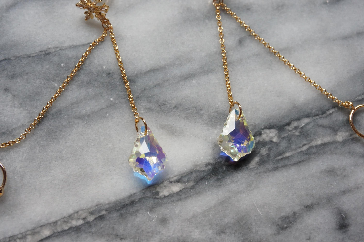 LUMI Snowflake and Crystal Earrings and Cuffs