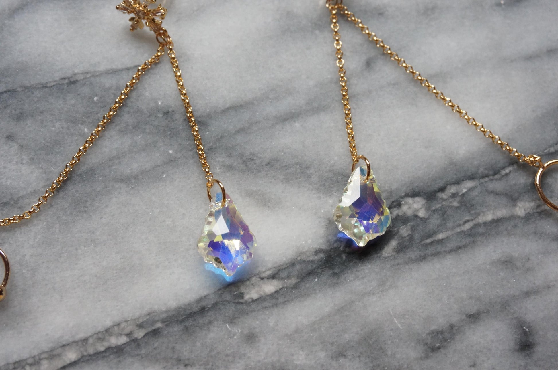 LUMI Snowflake and Crystal Earrings and Cuffs