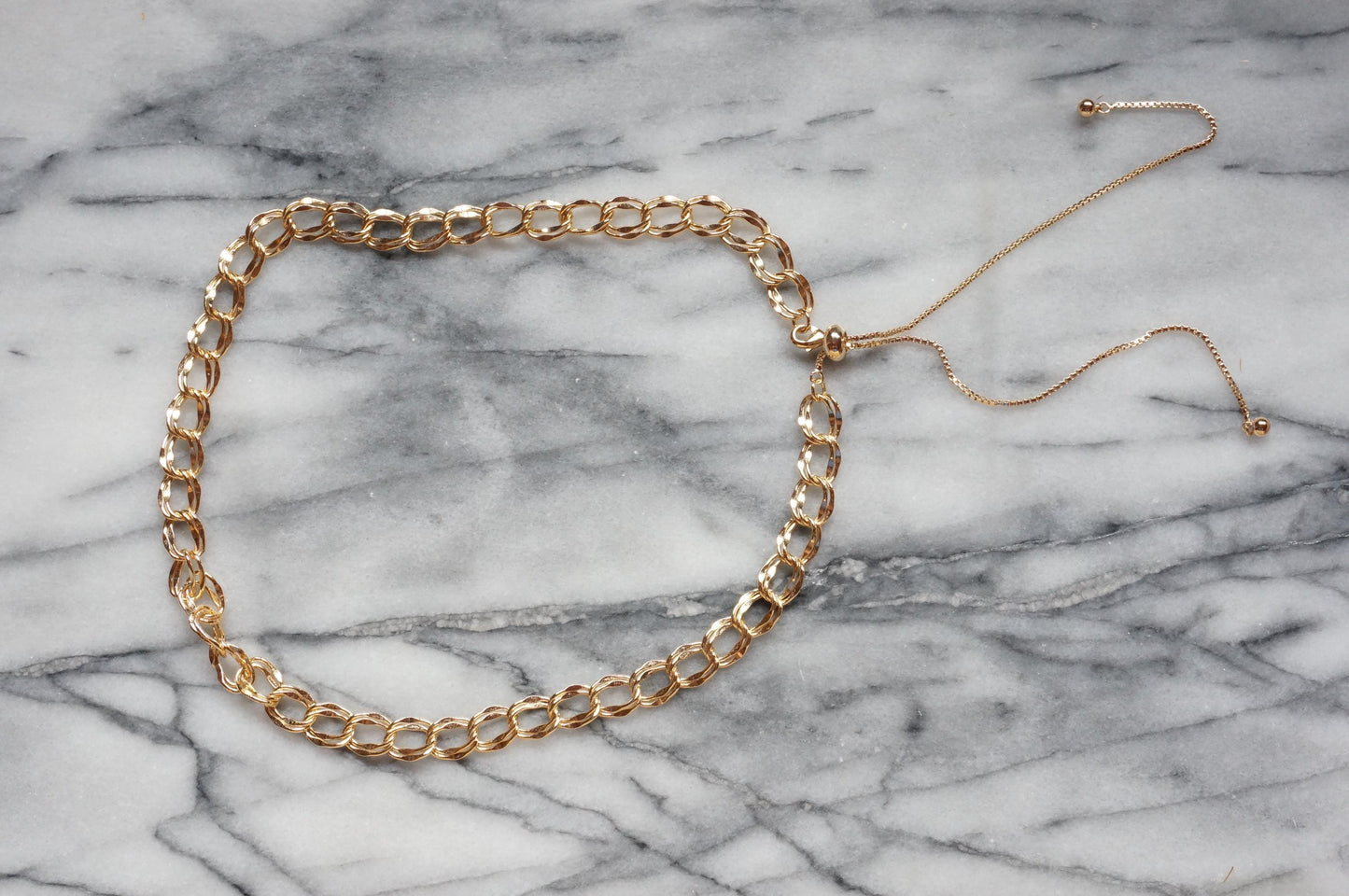 LOU 24k Gold Plated Chunky Chain Choker/Necklace