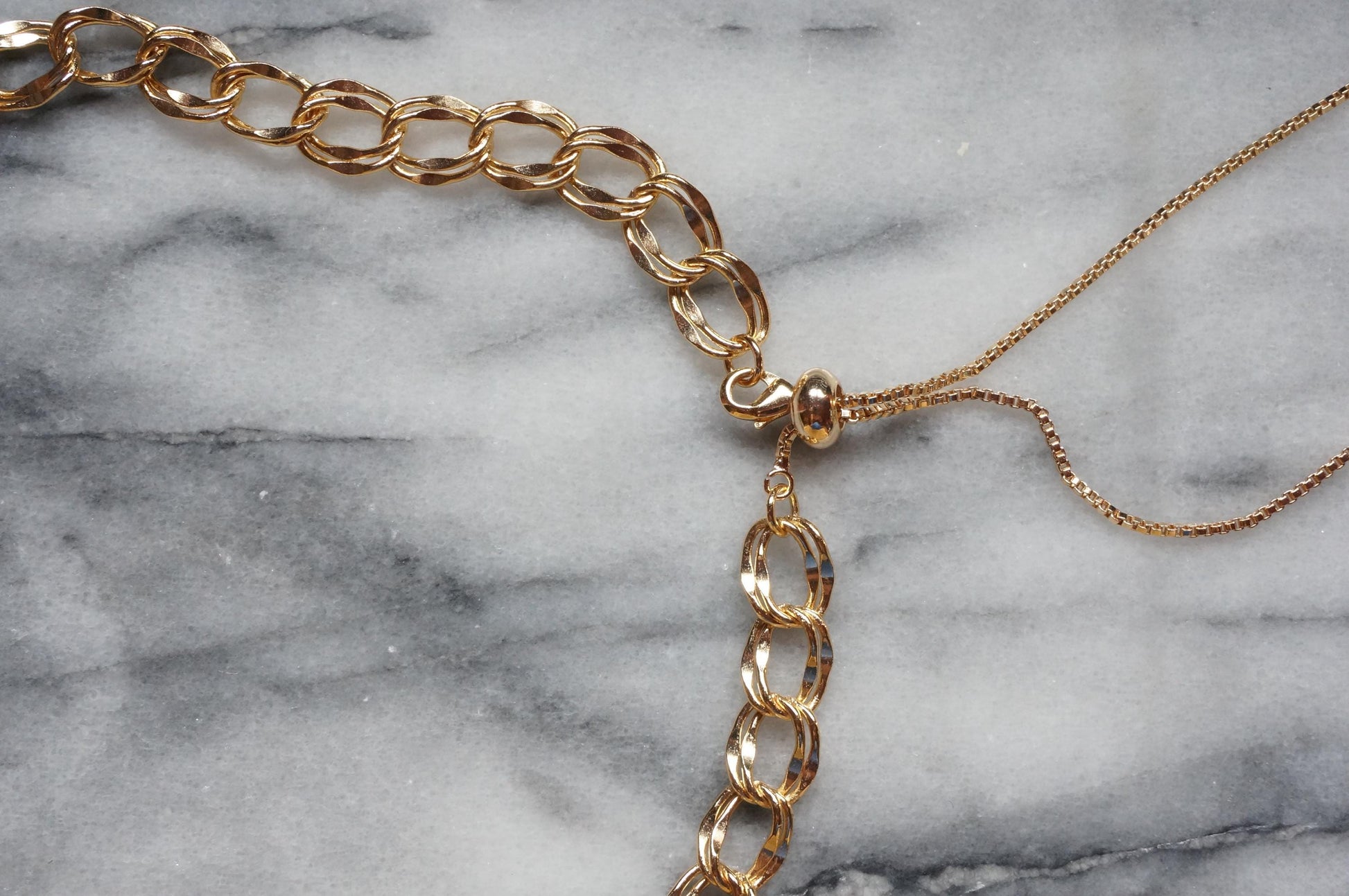 LOU 24k Gold Plated Chunky Chain Choker/Necklace