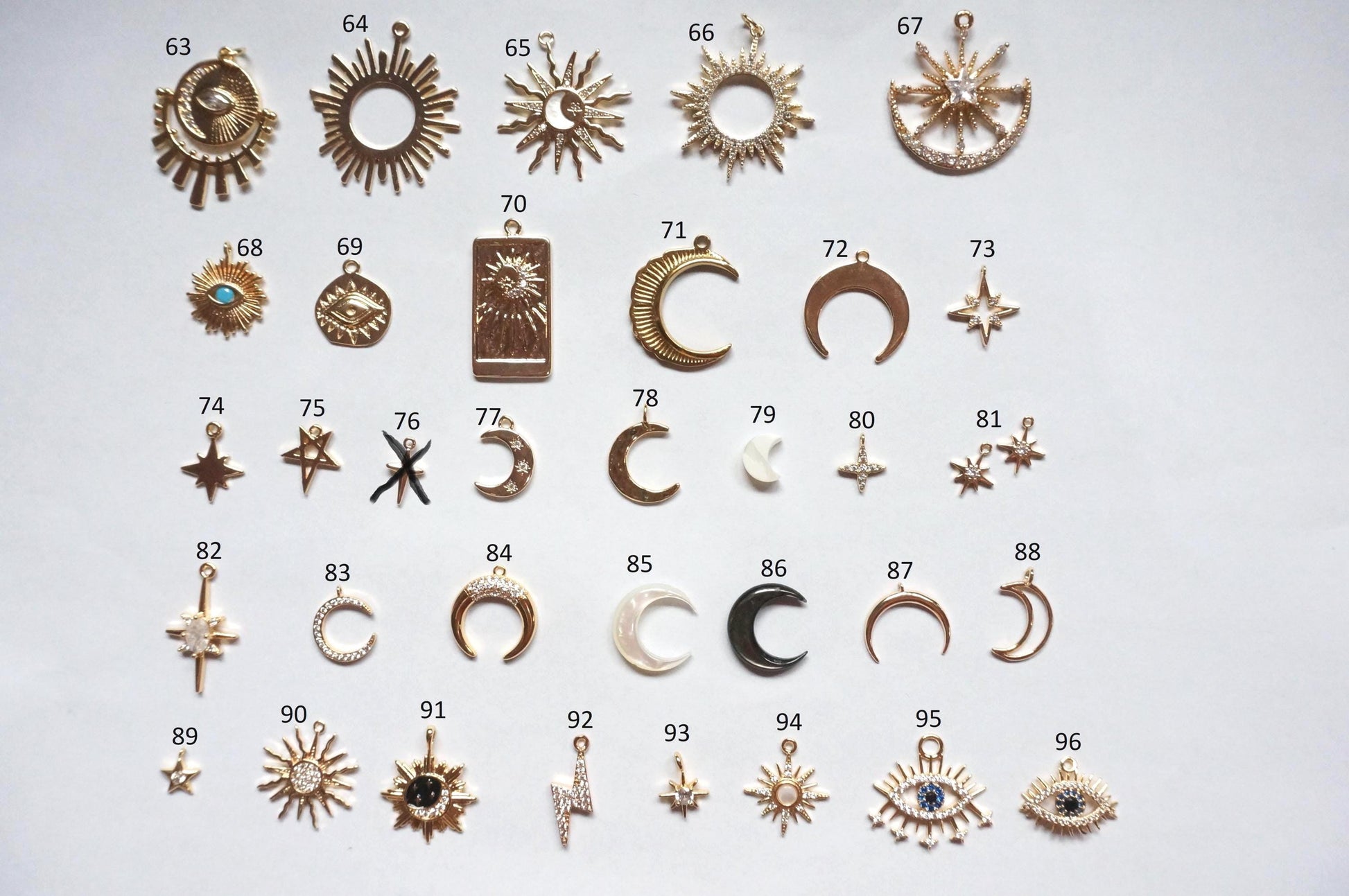 Build Your Own Gold DIY Charm Earrings / Hoops / Hooks / Studs