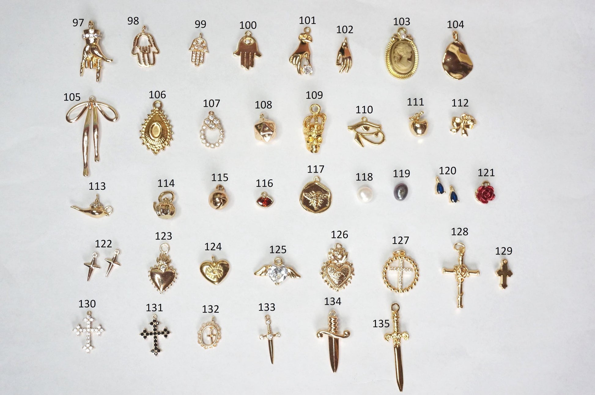Build Your Own Gold DIY Charm Earrings / Hoops / Hooks / Studs