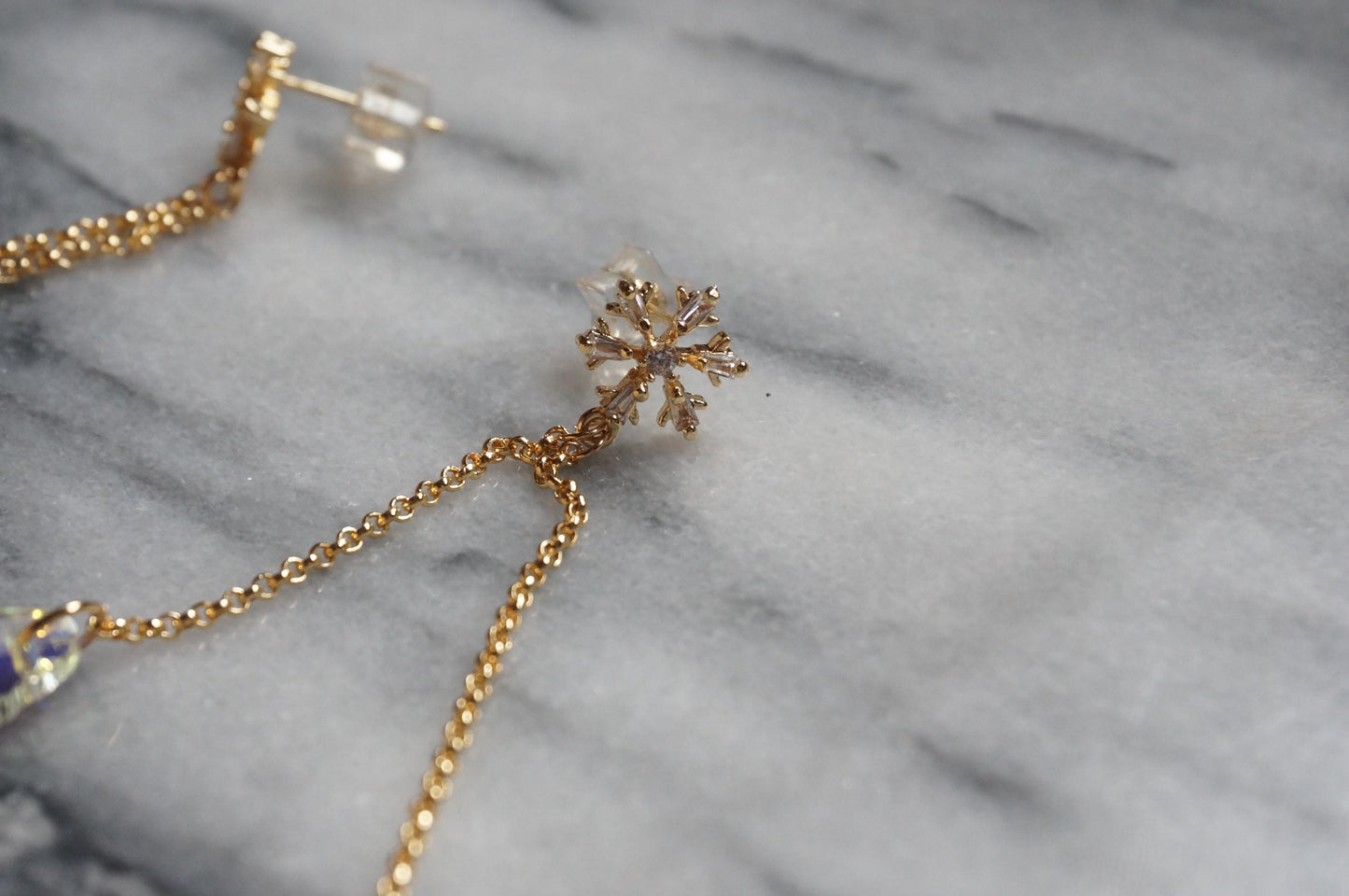 LUMI Snowflake and Crystal Earrings and Cuffs