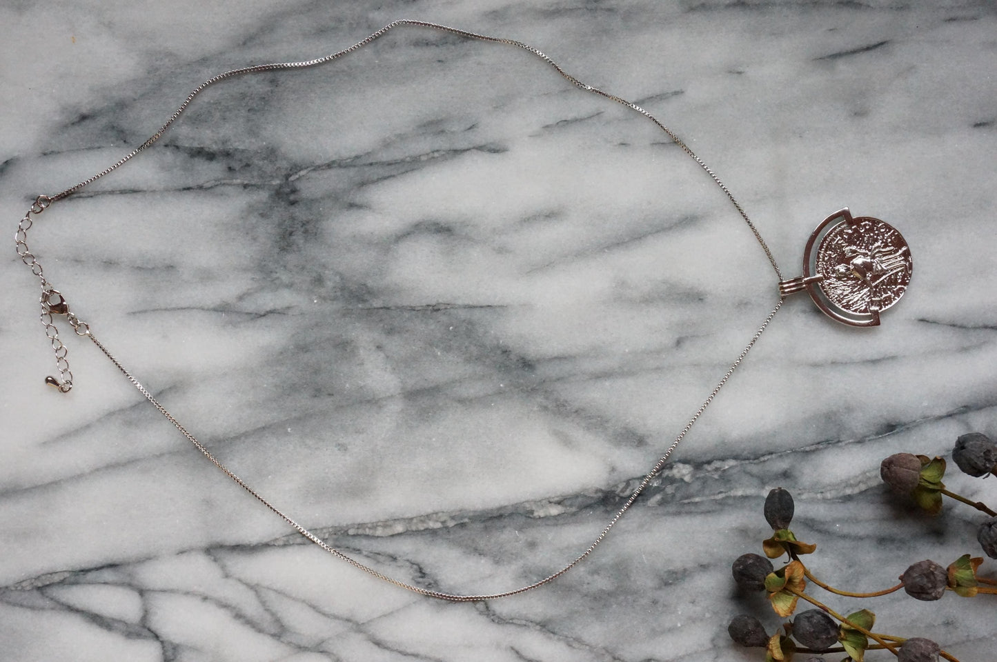 LIBERTAS Roman Coin Gold/Silver Necklace