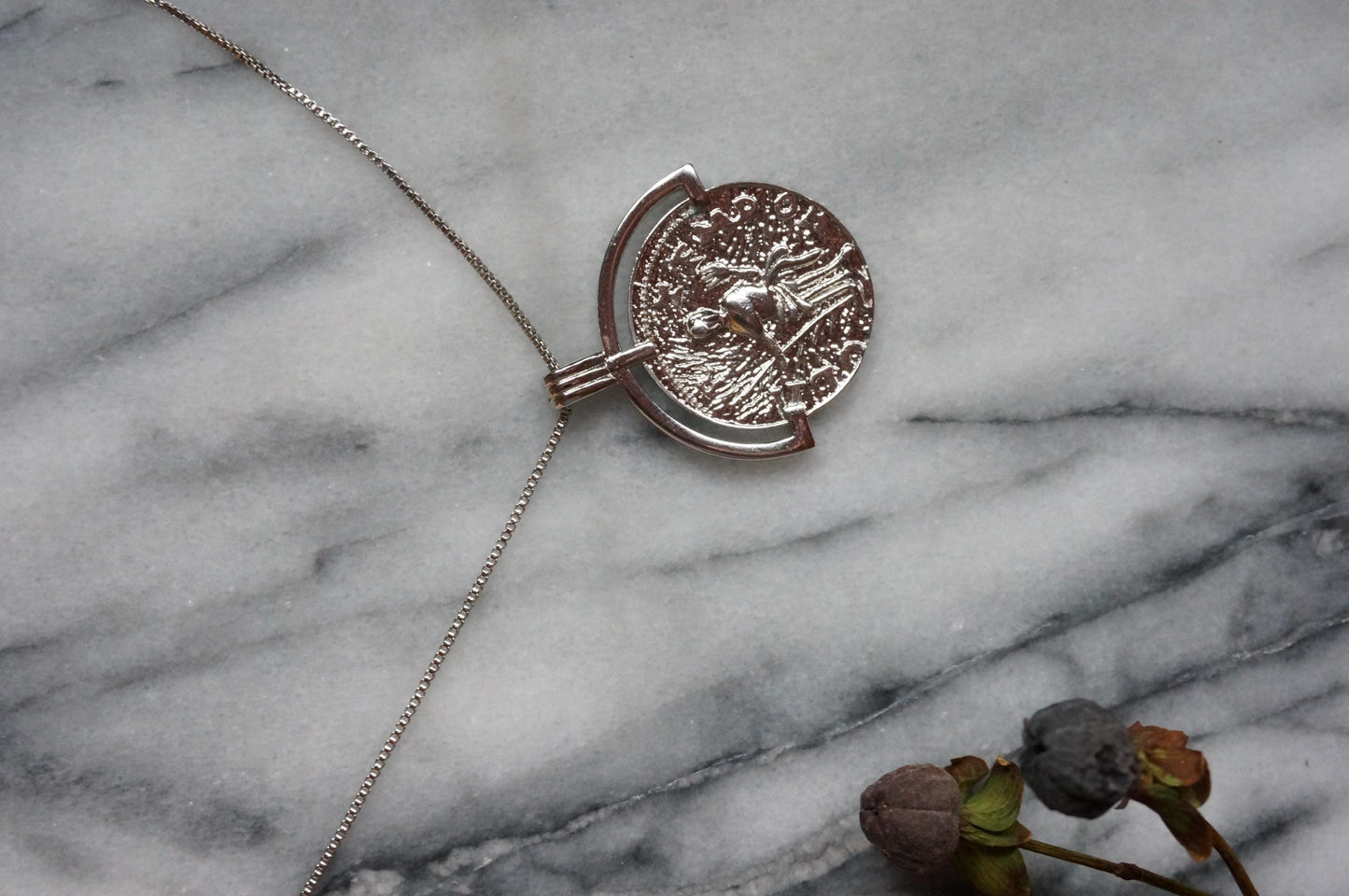 LIBERTAS Roman Coin Gold/Silver Necklace