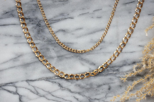 LOU 24k Gold Plated Chunky Chain Choker/Necklace