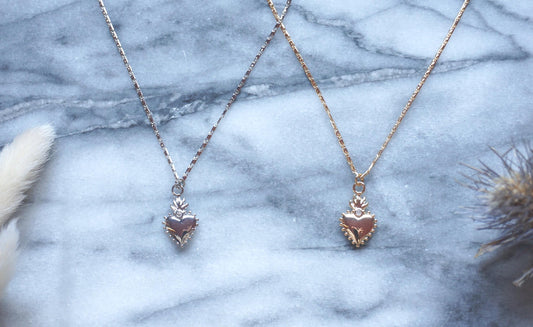 Dainty Sacred Heart Gold / Silver Necklace