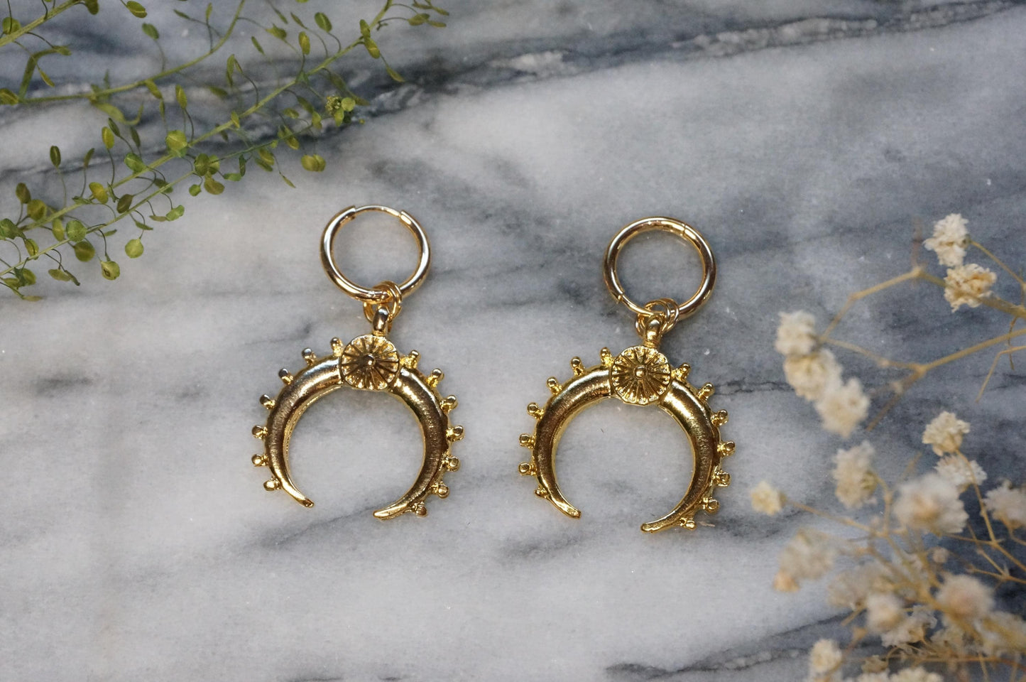 KUSKO Moon Hoop Earrings