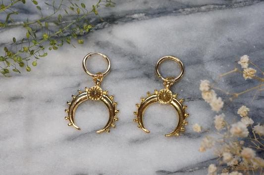 KUSKO Moon Hoop Earrings