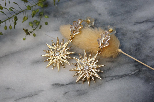 Soleil Radiant Star Stud Earrings