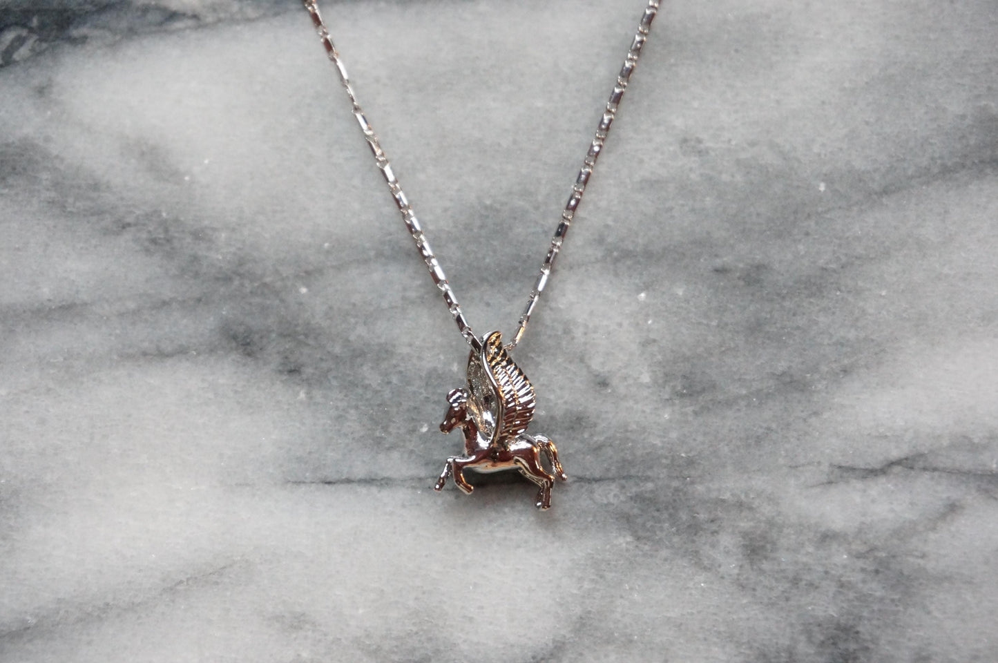 PEGASUS Gold/ Silver Flying Horse Necklace