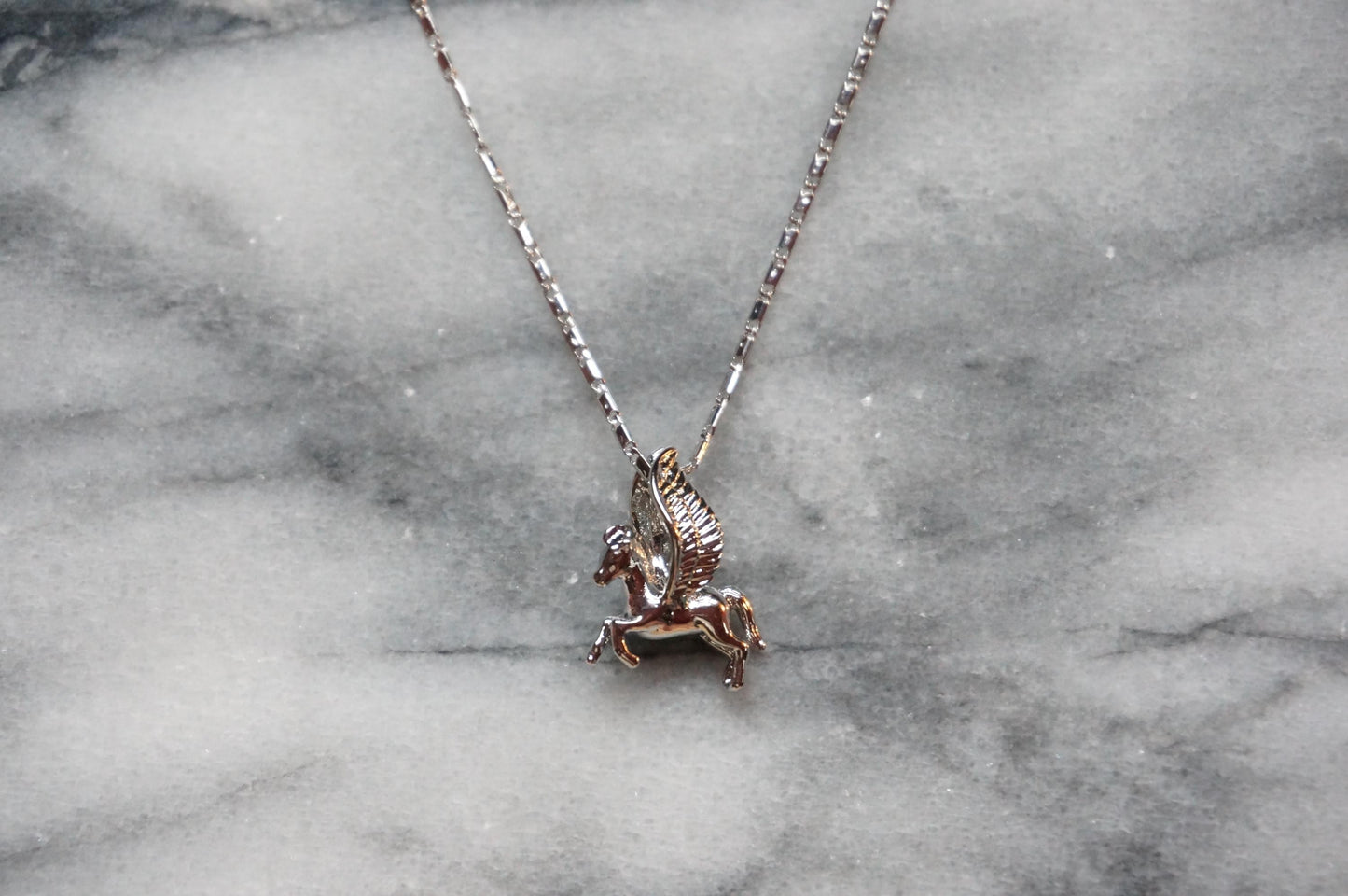PEGASUS Gold/ Silver Flying Horse Necklace