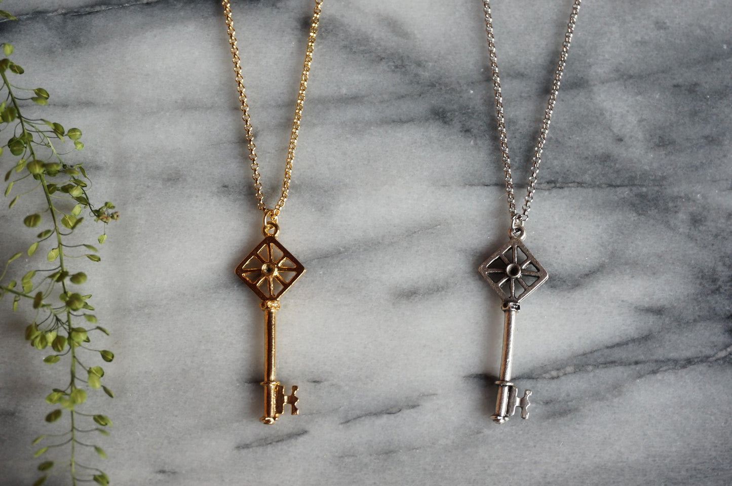 Antique Key Gold/Silver Necklace