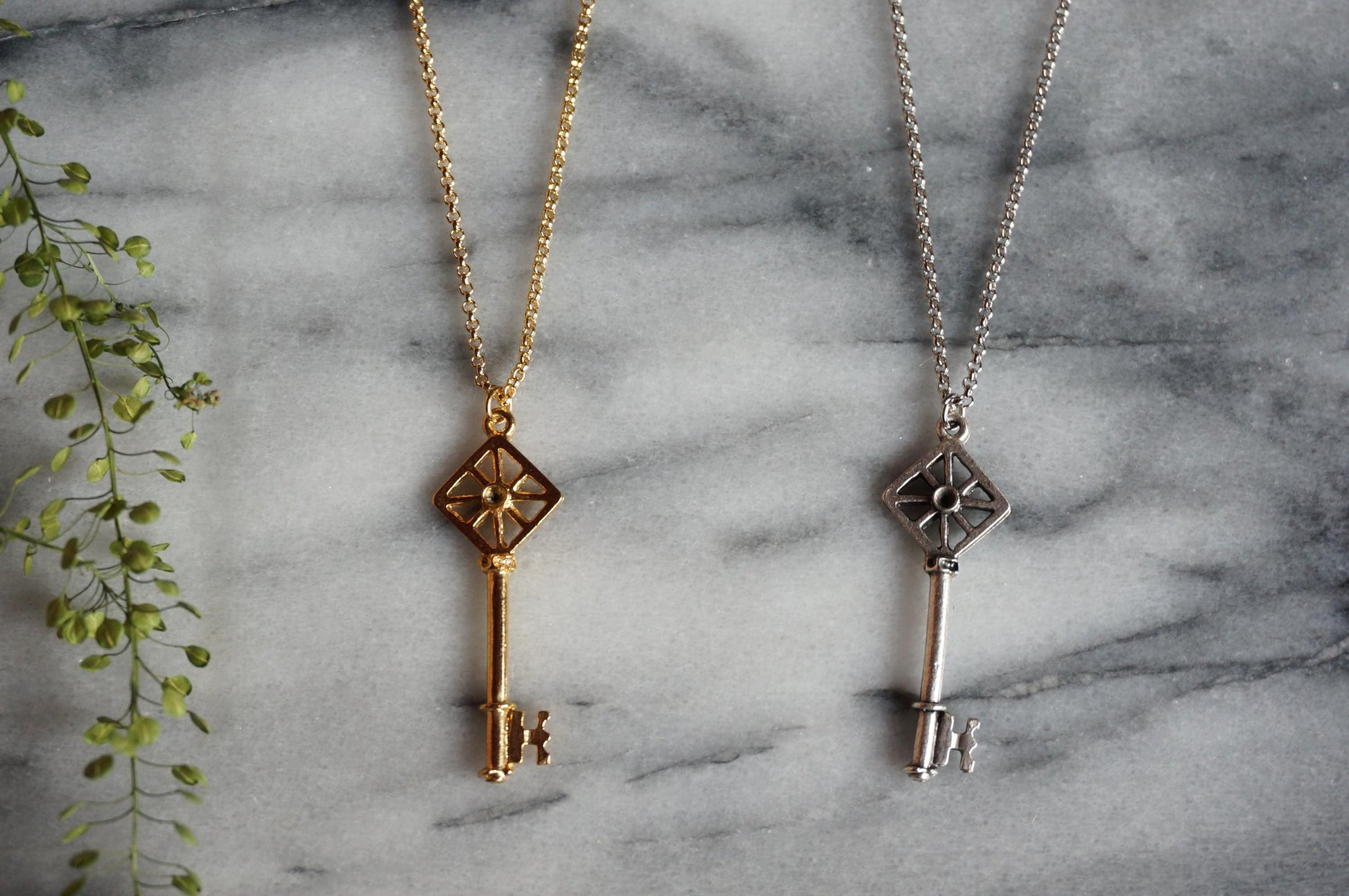 Antique Key Gold/Silver Necklace