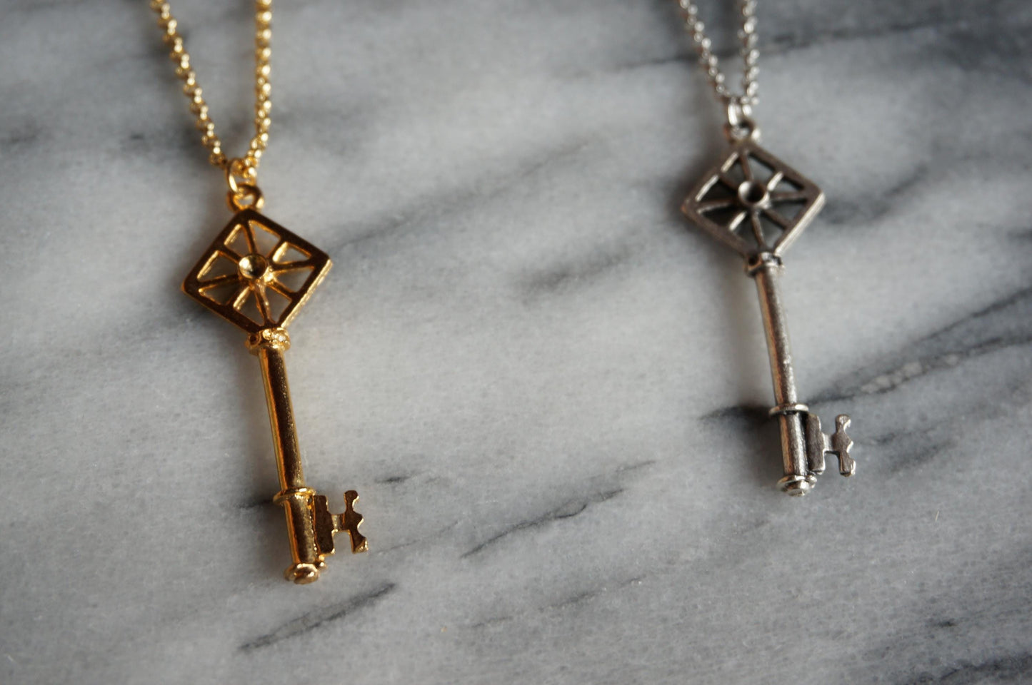 Antique Key Gold/Silver Necklace