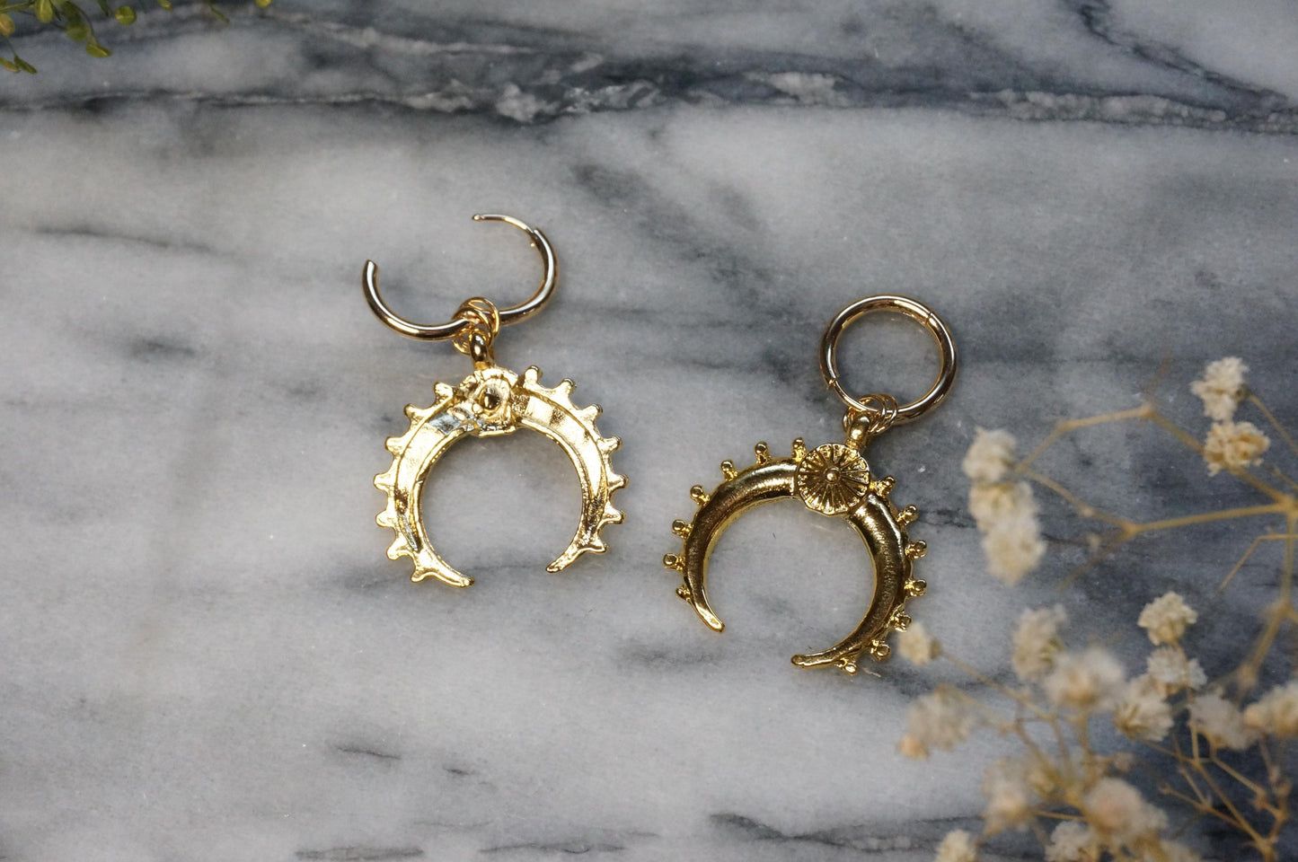 KUSKO Moon Hoop Earrings