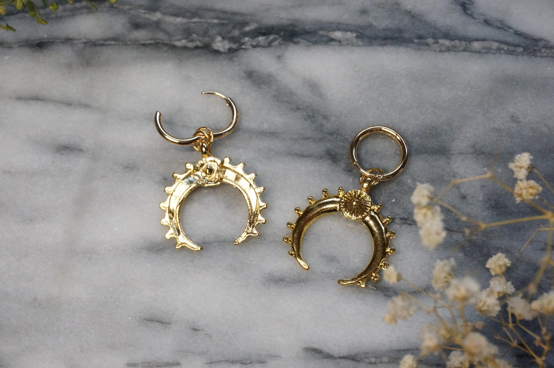 KUSKO Moon Hoop Earrings