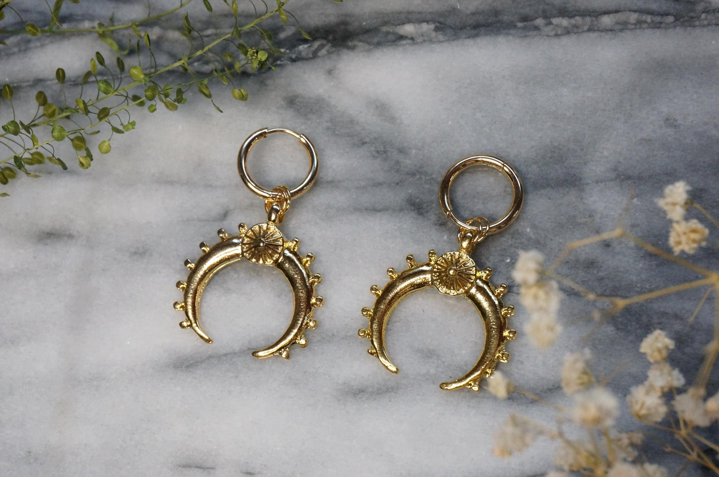 KUSKO Moon Hoop Earrings