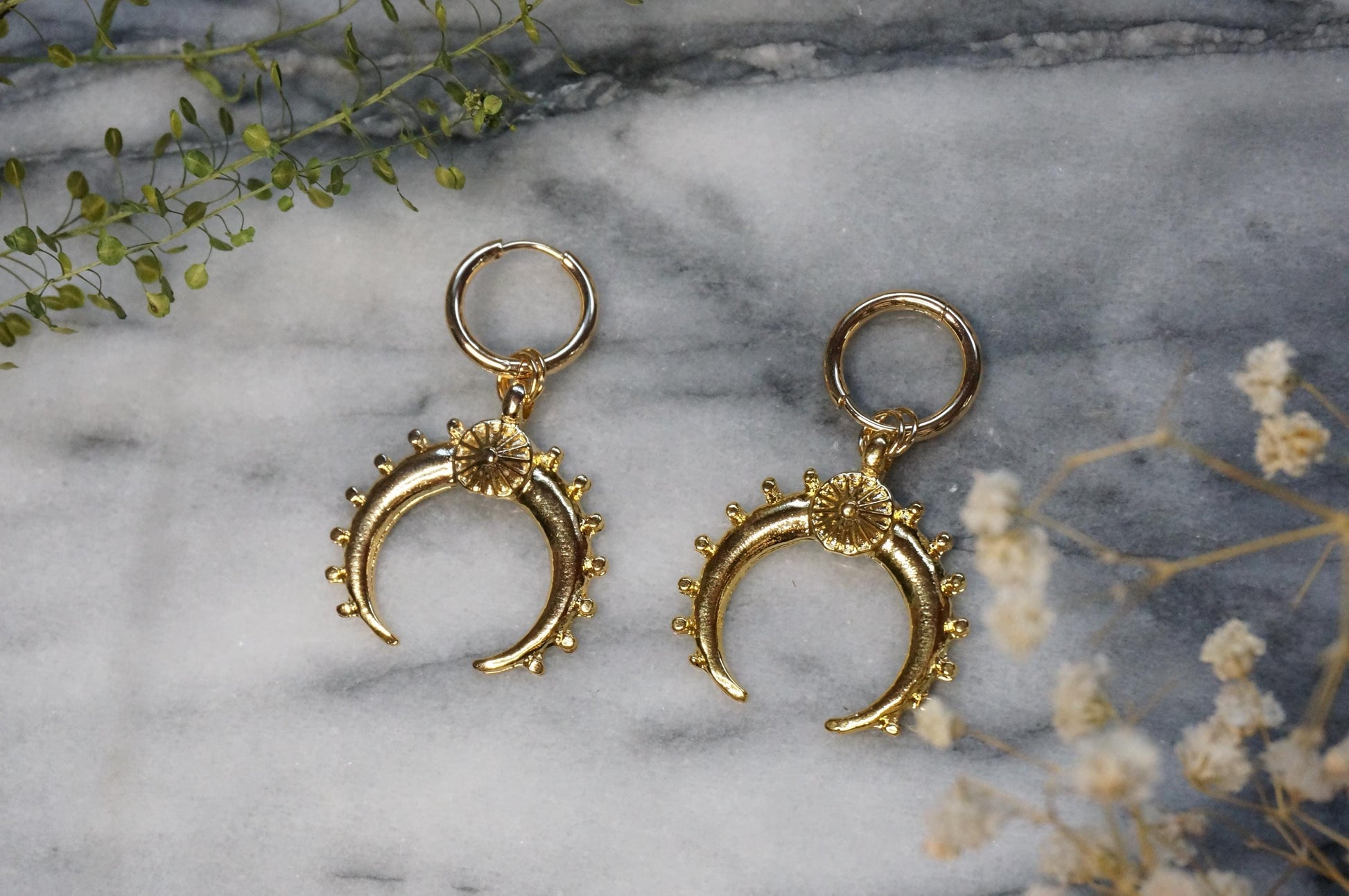 KUSKO Moon Hoop Earrings
