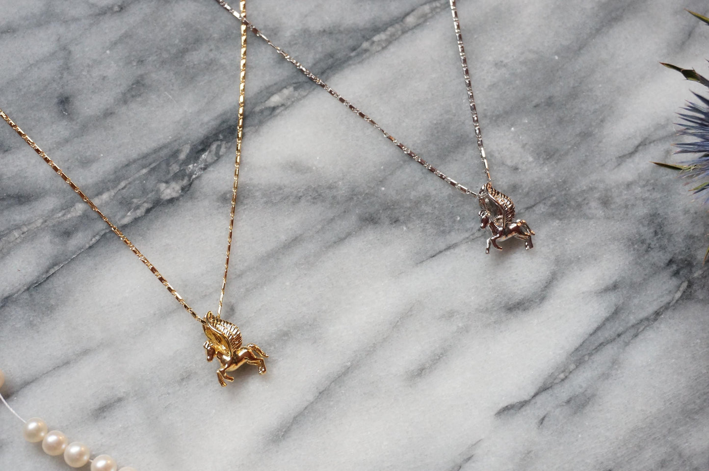 PEGASUS Gold/ Silver Flying Horse Necklace