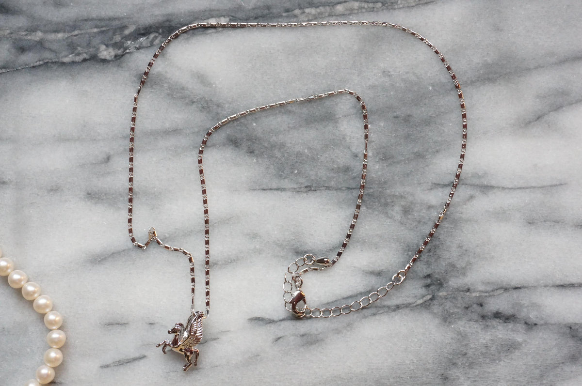 PEGASUS Gold/ Silver Flying Horse Necklace