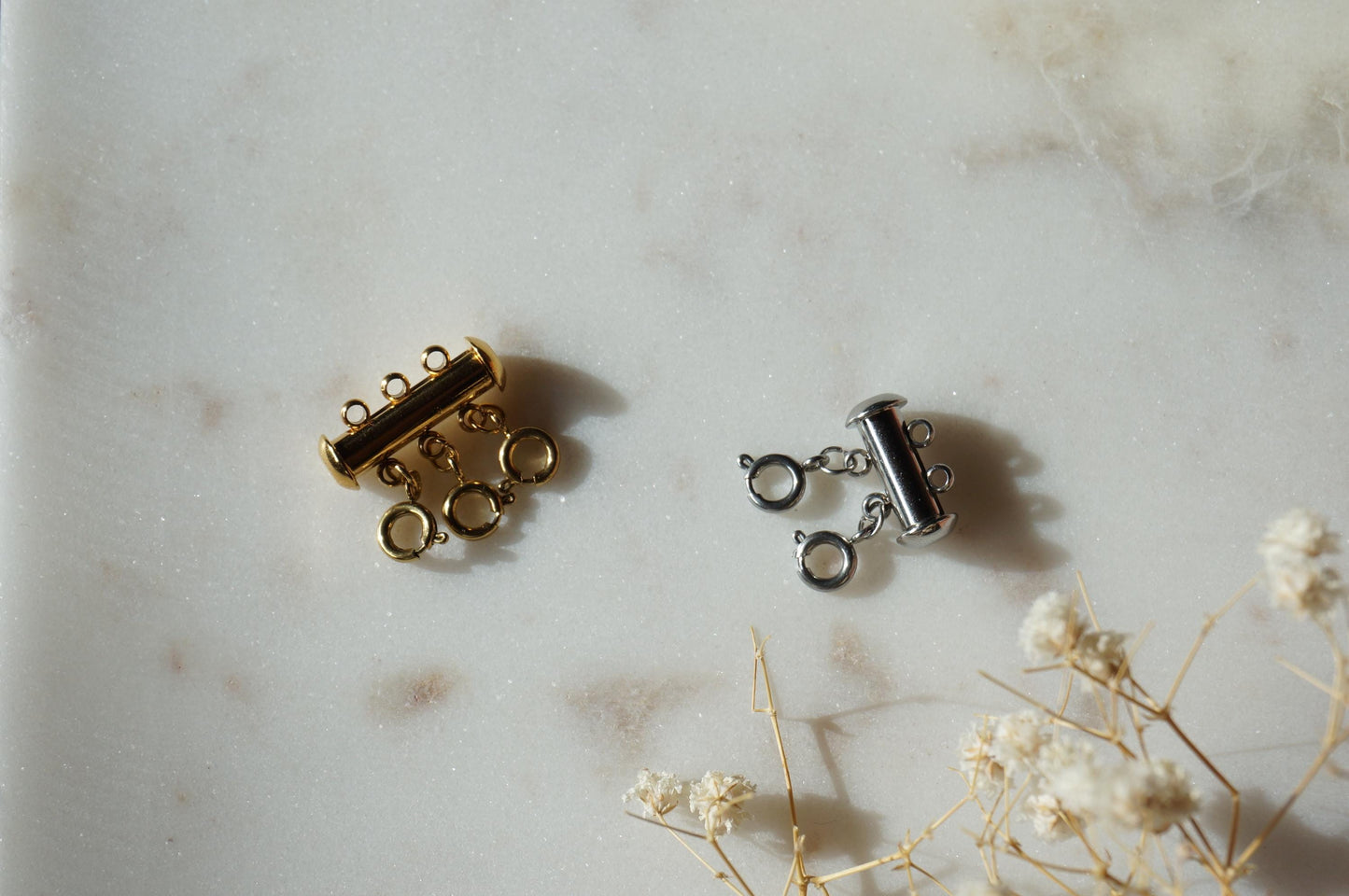 Necklace Layering Clasp Gold/SIlver/ Triple Necklace Layering Tool