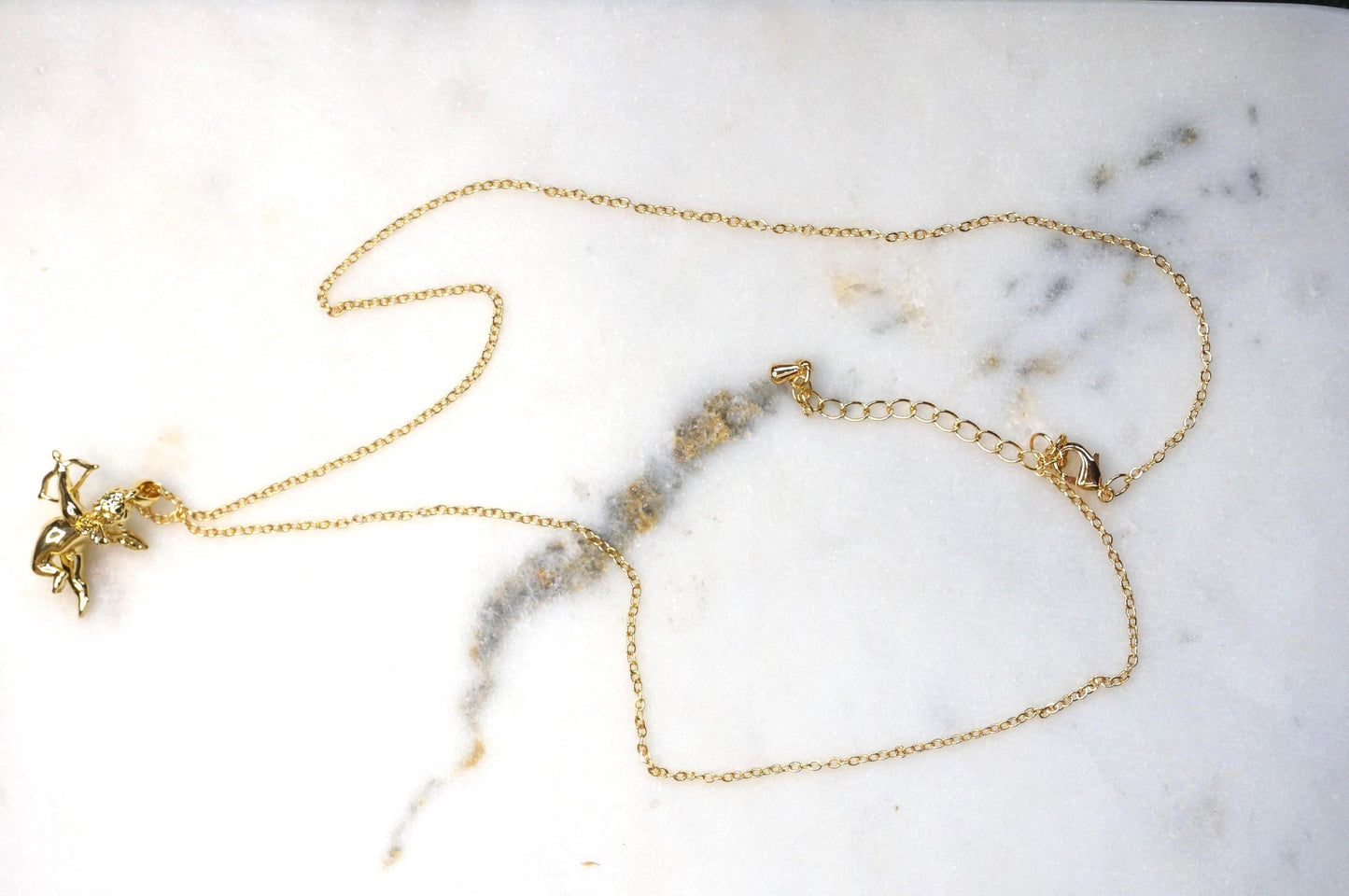 CUPID 18k Gold Cherub Angel Necklace