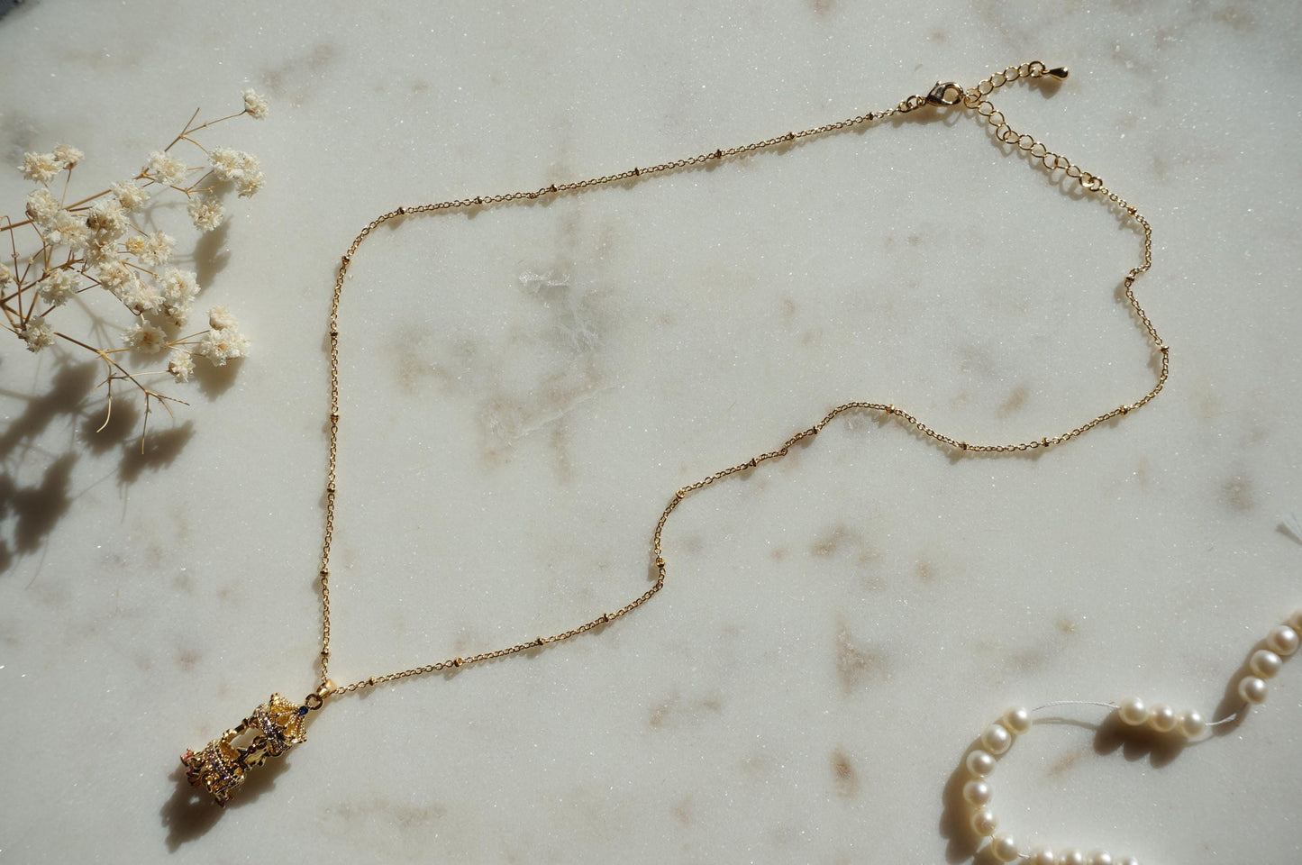 Merry-Go-Round Carousel Gold Plated Necklace