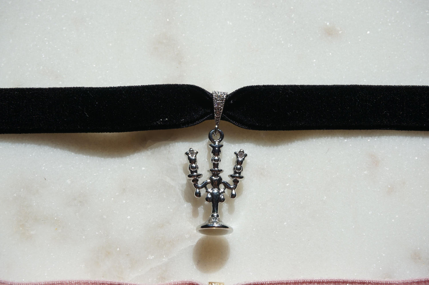Lumière Candelabra Stretch Velvet Choker