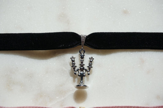 Lumière Candelabra Stretch Velvet Choker
