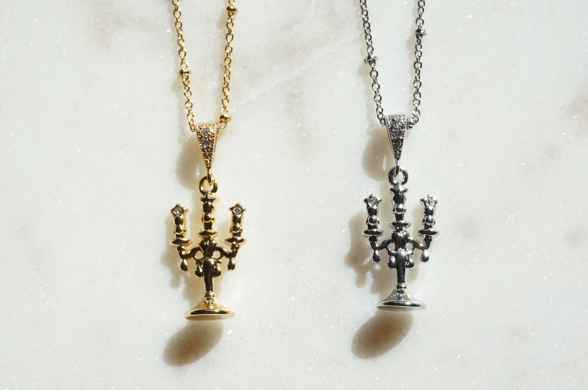 Lumière Dainty Candelabra Gold/Silver Necklace