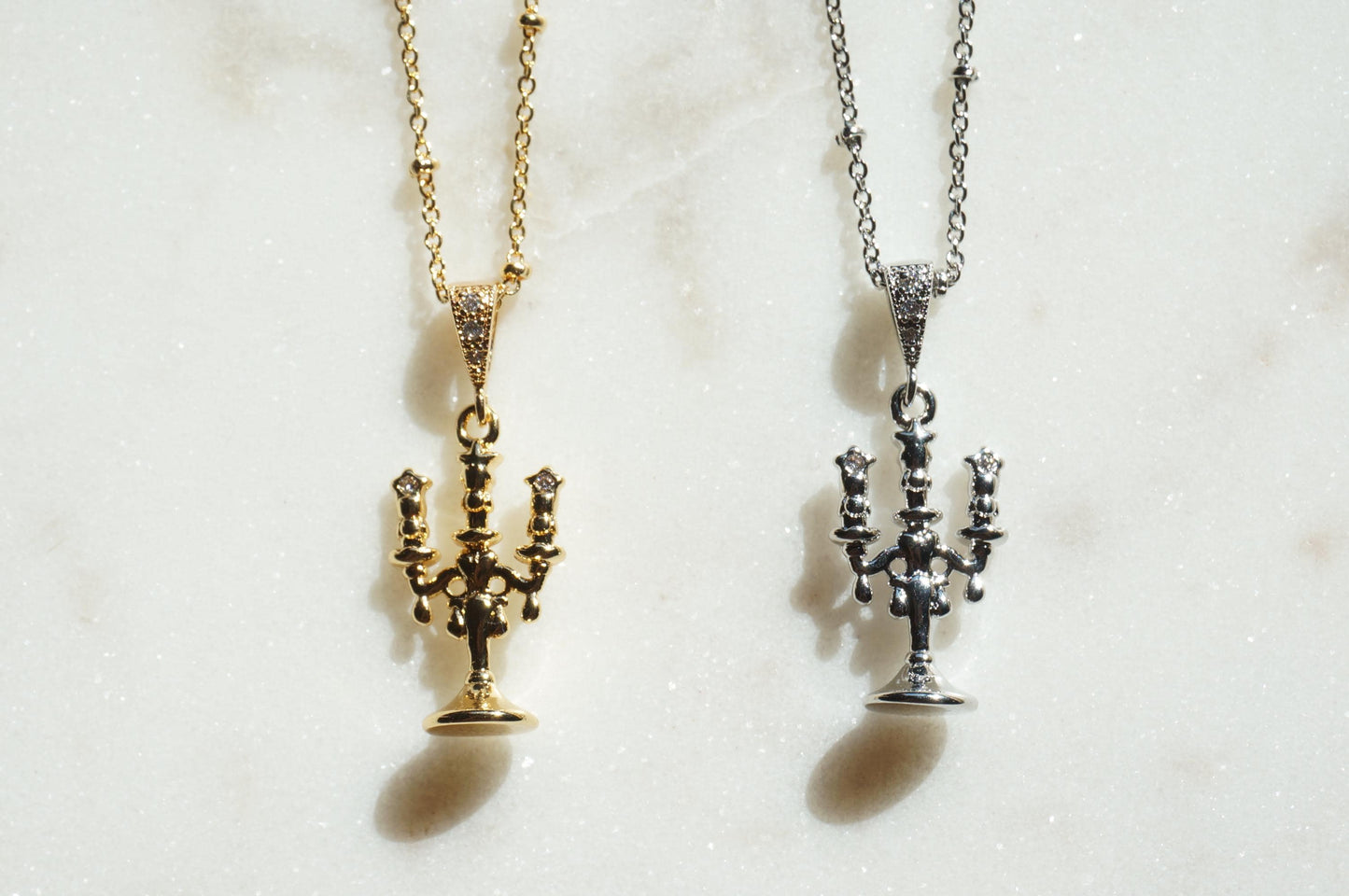 Lumière Dainty Candelabra Gold/Silver Necklace