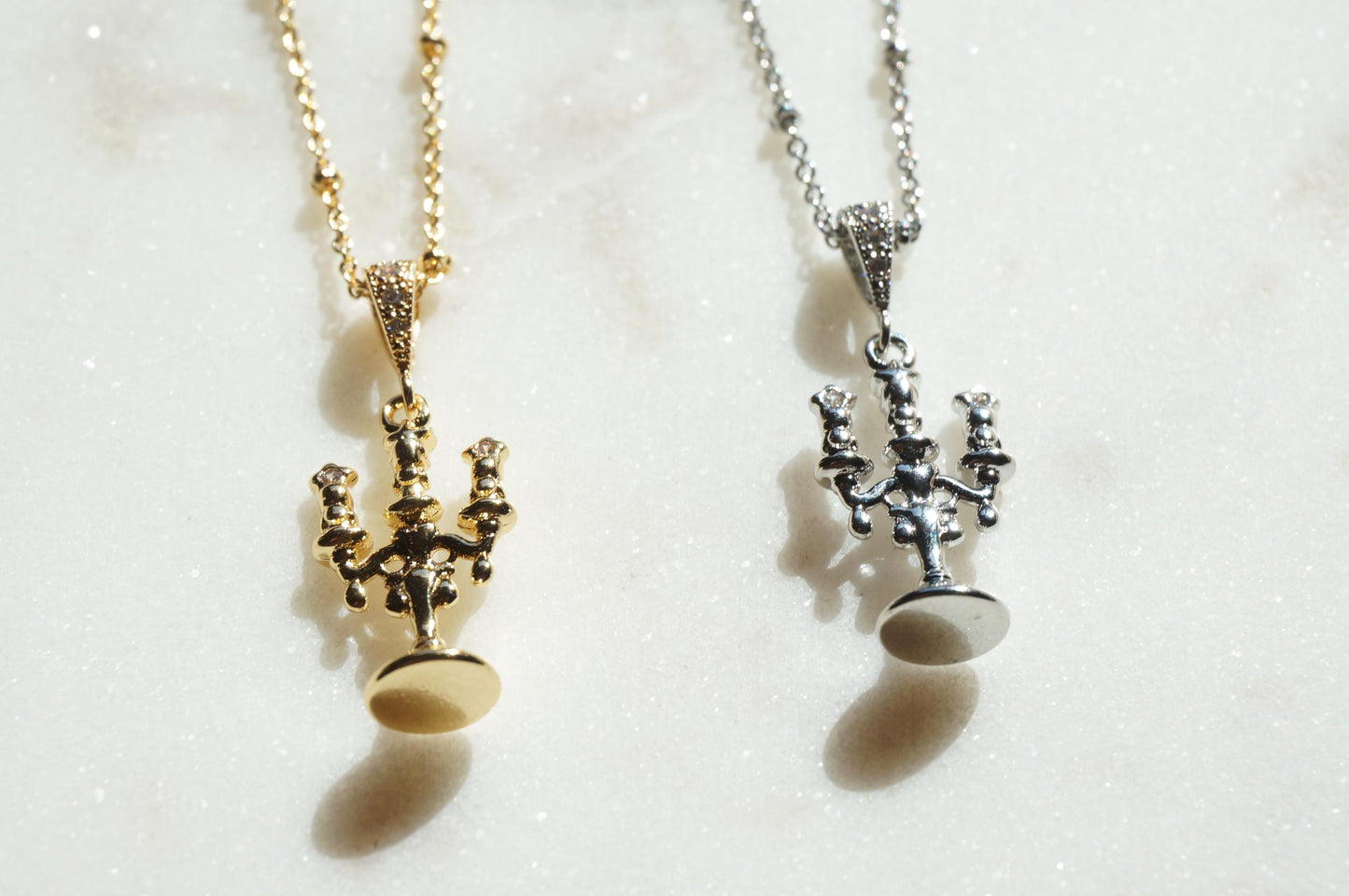 Lumière Dainty Candelabra Gold/Silver Necklace