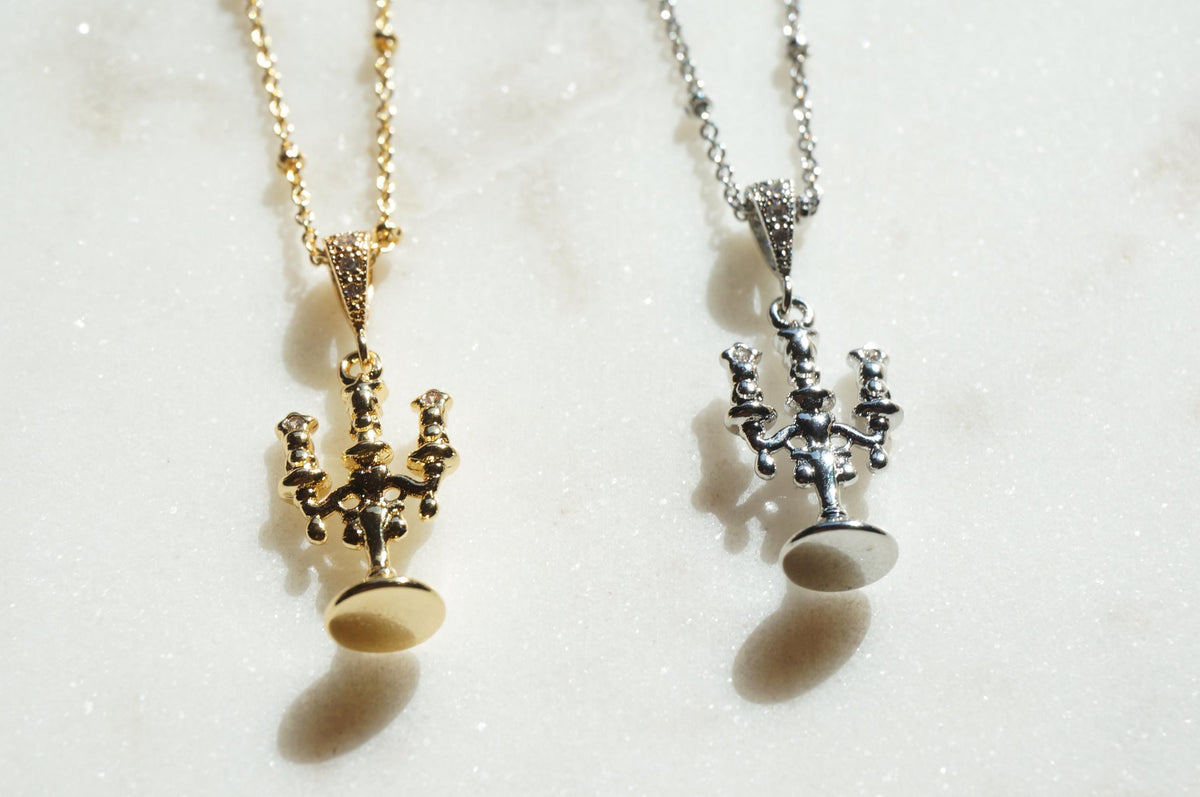 Lumière Dainty Candelabra Gold/Silver Necklace