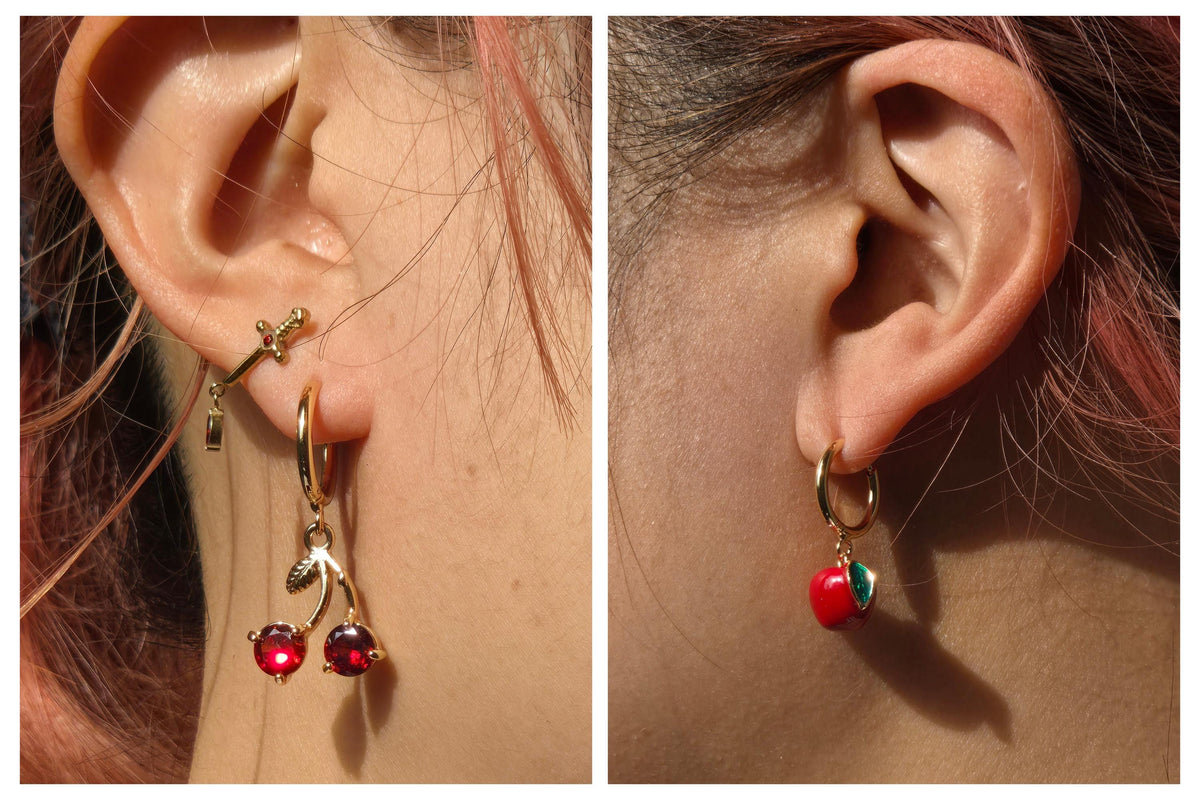 Juicy Fruit Dainty Huggie Hoop Earring Single