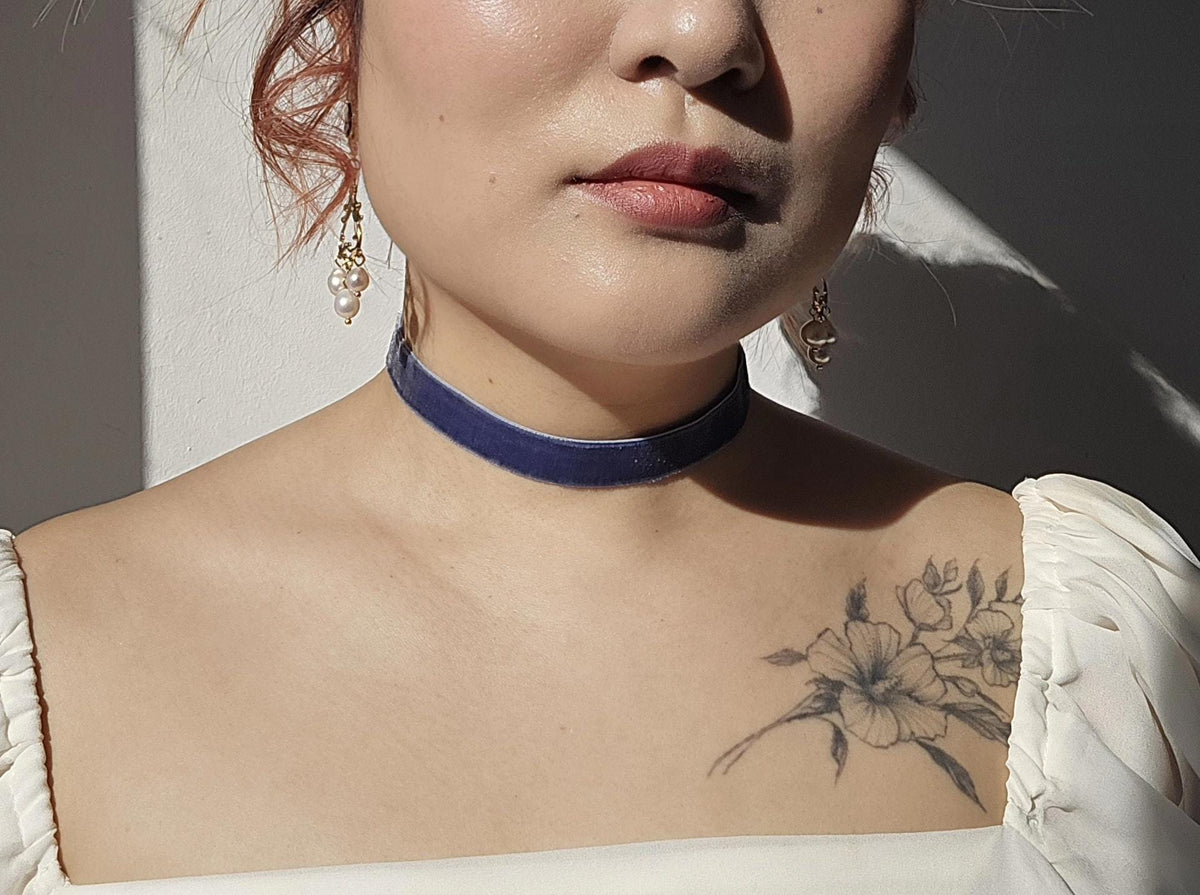 Simple Thick Stretch Velvet Choker