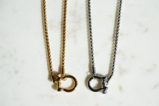 Carabiner Chunky Chain Gold/Silver Hardware Necklace