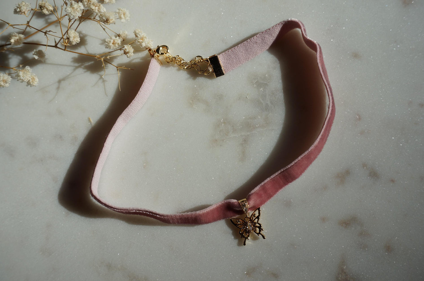Dainty Butterfly Stretch Velvet Choker / Y2K Butterfly Velvet Choker