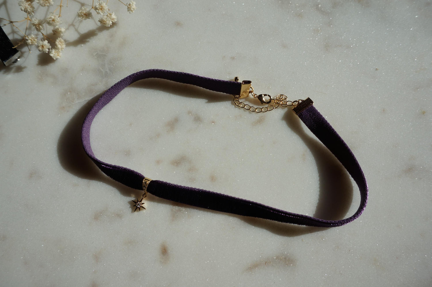 Dainty Star Gold/Silver Stretch Velvet Choker
