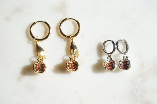 PERSEPHONE Pomegranate Gold/Silver Earrings