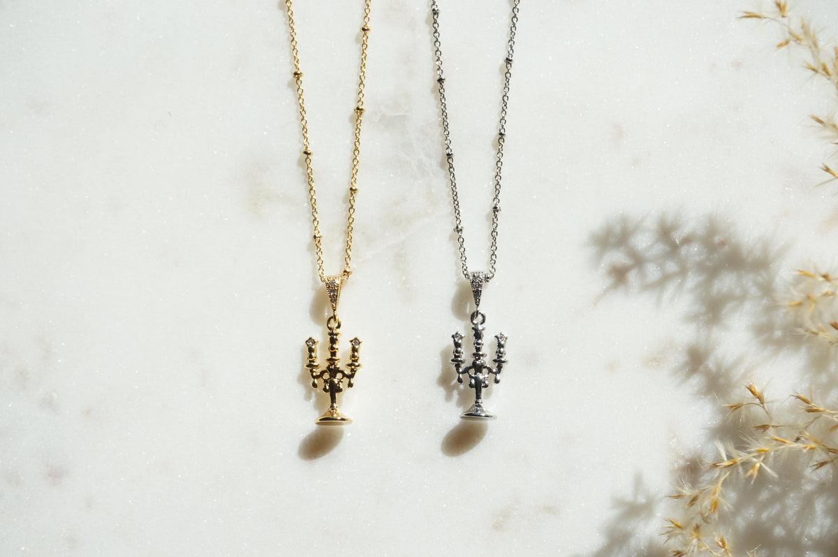 Lumière Dainty Candelabra Gold/Silver Necklace