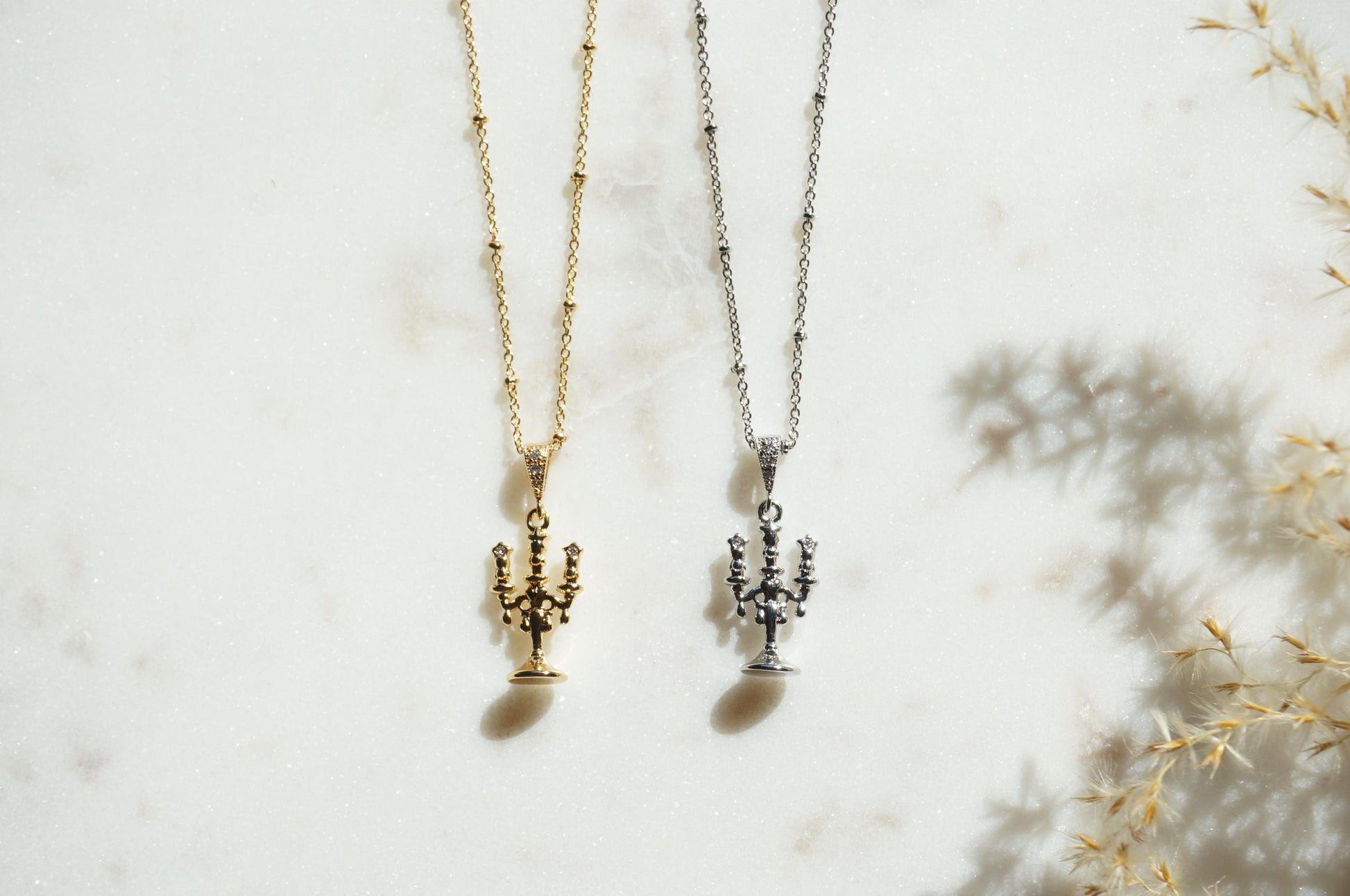 Lumière Dainty Candelabra Gold/Silver Necklace