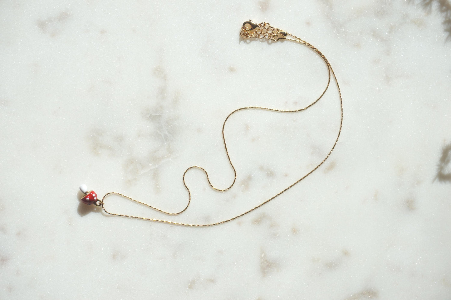 Fly Agaric Tiny Mushroom Necklace