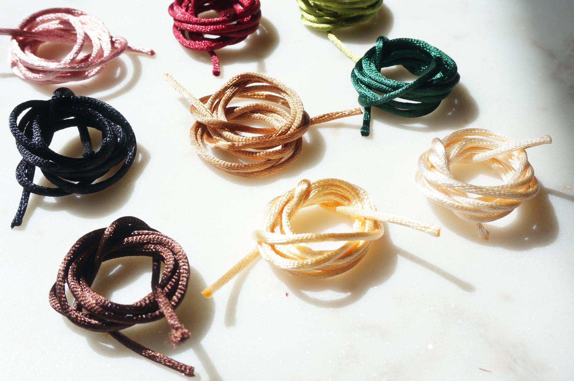 Swirl Pendant Gold/Silver Boho Sateen Cord Necklace