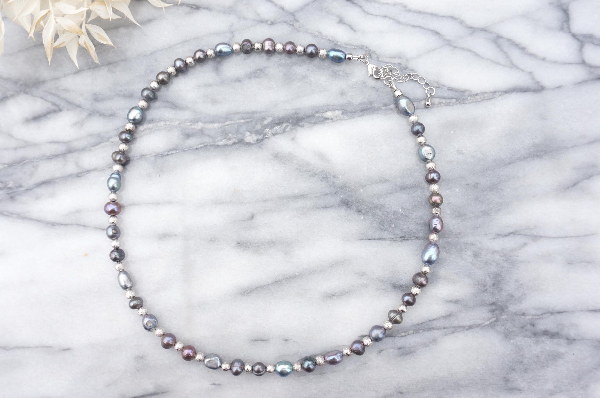 Pearl Strand Choker Necklace, Freshwater/peacock dyed Pearl Necklace, Vintage Style Baroque Pearl Necklace, Dainty Pearl Choker Necklace