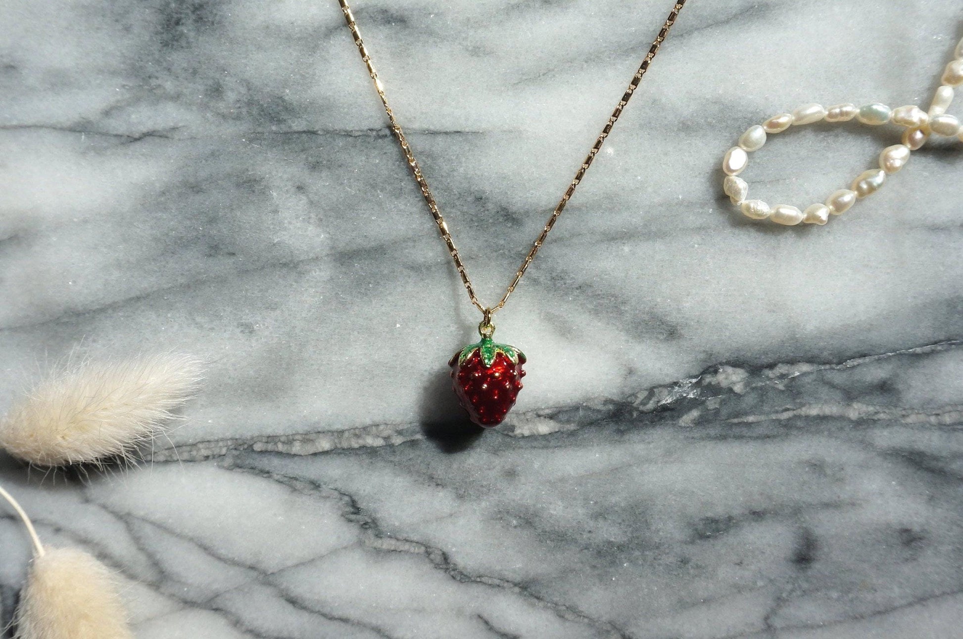 ICHIGO Strawberry Gold Necklace / Summer Necklace