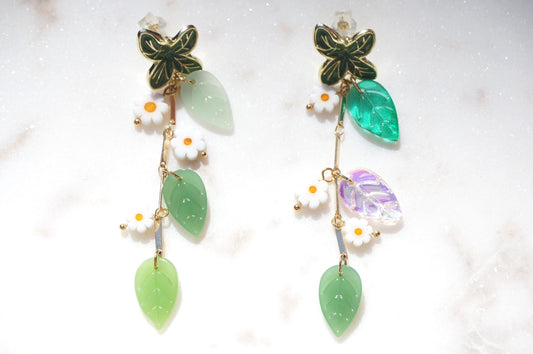 FLORA Flower Vine Stud Earrings