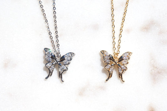 NABI Gold/Silver Dainty Butterfly Necklace