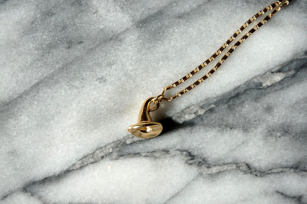 MINERVA Witch Hat Gold Plated Necklace