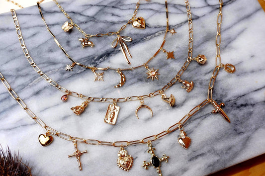 Build Your Own DIY gold Charm Necklace